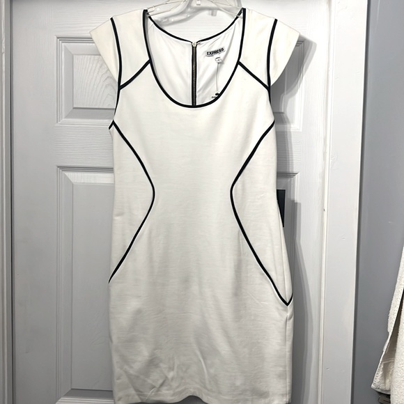 Express White Zipper Dress - Picture 1 of 4